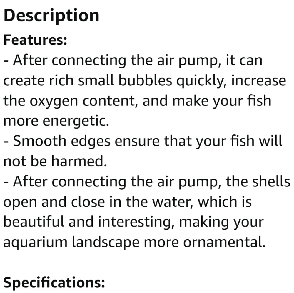 Aquarium Air Clam